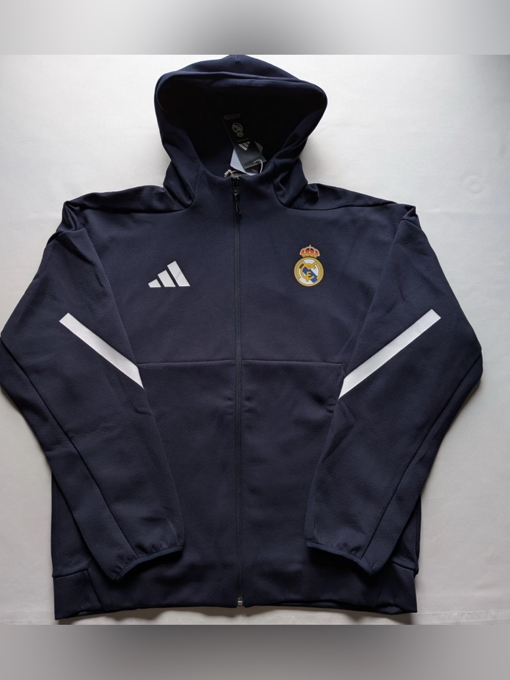adidas 2025-26 Real Madrid Anthem Jacket KC3739 XL $110 navy ful zip hoodie